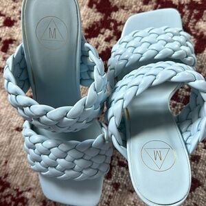 Baby Blue Sandal Heels
